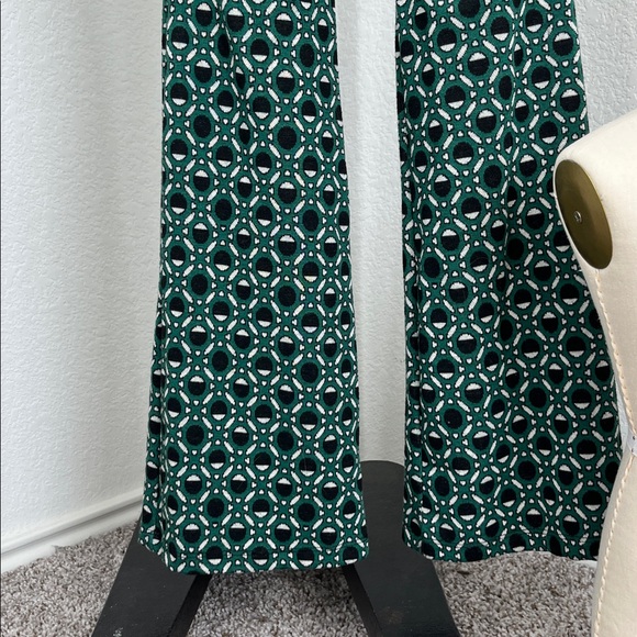 Zara Jacquard Geometric Print 70s Trousers Set Knit Top Outfit - Picture 5 of 11